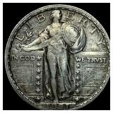 1921 Silver Standing Liberty Quarter NEARLY UNCIRC