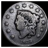 1833 Coronet Head Large Cent NICELY  CIRCULATED