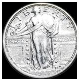 1917 Type 1 Standing Liberty Quarter NEARLY  UNCI