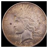1928 Silver Peace Dollar CLOSELY UNCIRCULATED