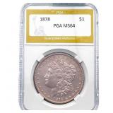 1878 Morgan Silver Dollar PGA MS64