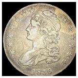 1836 Capped Bust Half Dollar LIGHTLY  CIRCULATED