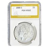 1888-S Morgan Silver Dollar PGA MS62