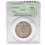 1936 Oregon Trail Half Dollar PCGS MS65 Old Holder