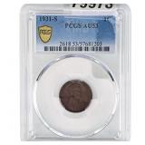 1931-S Wheat Cent PCGS AU53