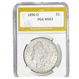 1896-O Morgan Silver Dollar PGA MS63