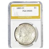 1883-CC Morgan Silver Dollar PGA MS66