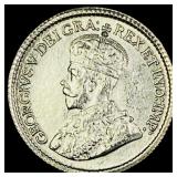 1914 Canada Silver 5 Cents CHOICE BU