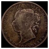 1900 Newfoundland Silver 50 Cents NICELY  CIRCULA