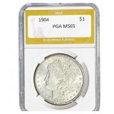 1904 Morgan Silver Dollar PGA MS65