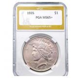 1935 Morgan Silver Dollar PGA MS65+