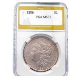 1886 Morgan Silver Dollar PGA MS65