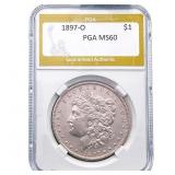 1897-O Morgan Silver Dollar PGA MS60