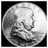 1950 Franklin Silver Half Dollar GEM PROOF