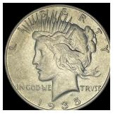 1935-S Silver Peace Dollar CHOICE AU