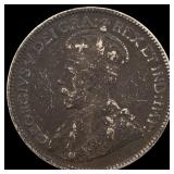 1919 Newfoundland Silver 25 Cents LIGHTLY CIRCULAT