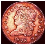 1828 Copper Half Cent CHOICE AU