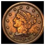 1853 Braided Hair Large Cent CLOSELY  UNCIRCULATE