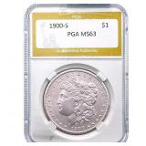 1900-S Morgan Silver Dollar PGA MS63