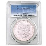 1881-S Morgan Silver Dollar PCGS MS64 PL