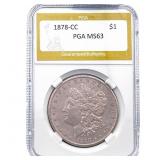 1878-CC Morgan Silver Dollar PGA MS63