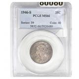 1946-S Washington Silver Quarter PCGS MS66
