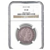 1915-S Barber Half Dollar NGC VF20