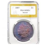1887 Morgan Silver Dollar PGA MS65+ Monster