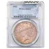 1923 Silver Peace Dollar PCGS MS64