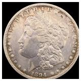 1894-O Silver Morgan Dollar NEARLY UNCIRCULATED