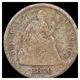 1870 Seated Liberty Dime NICELY CIRCULATED