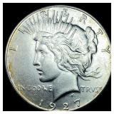 1927 Silver Peace Dollar CLOSELY UNCIRCULATED