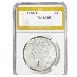 1928-S Silver Peace Dollar PGA MS63