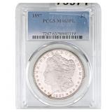 1897 Morgan Silver Dollar PCGS MS63 PL