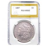 1887 Morgan Silver Dollar PGA MS63