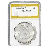 1900-O/CC Morgan Silver Dollar PGA MS65