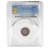 1854 Seated Liberty Half Dime PCGS VF20