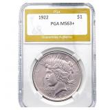 1922 Silver Peace Dollar PGA MS63+