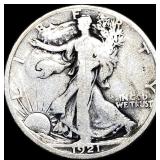 1921-D Silver Walking Liberty Half Dollar  NICE C