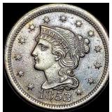 1853 Braided Hair Large Cent UNCIRCULATED