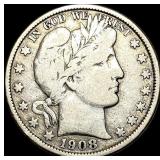 1908-O Silver Barber Half Dollar NICELY  CIRCULAT