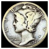1921-D Silver Mercury Dime NICELY CIRCULATED