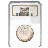 1943 Walking Liberty Half Dollar NGC MS65