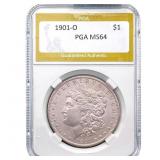 1901-O Morgan Silver Dollar PGA MS64