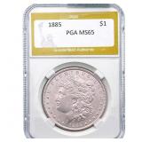 1885 Morgan Silver Dollar PGA MS65