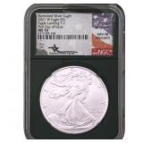 2021-W Silver Eagle NGC MS70 Eagle Landing T-2