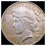 1935 Silver Peace Dollar CLOSELY UNCIRCULATED
