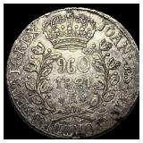 1821-R Brazil Silver 960 Reis CLOSELY UNCIRCULATED