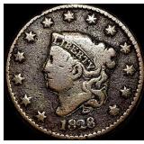 1828 Coronet Head Large Cent NICELY  CIRCULATED