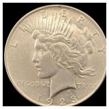 1923 Silver Peace Dollar CLOSELY UNCIRCULATED